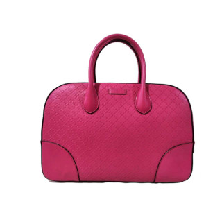 Gucci Pink Diamante Textured Leather Top Handle Satchel