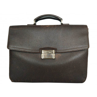 Bvlgari Brown Office Leather Briefcase