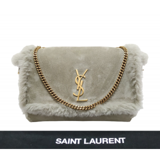 Saint Laurent Kate Medium YSL Shearling Shoulder Bag