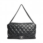 Chanel Lambskin 3 Accordion Maxi Flap Bag