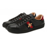 Gucci Ace Black Embroidered Mens Sneaker