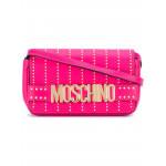Moschino Pink Leather studded Letters Crossbody Bag