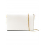 Diane Von Furstenberg White Leather Soiree Shoulder Bag