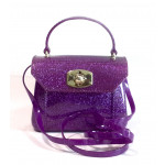 Furla Mini Candy Bon Bon Glitter Crossbody Purple Bag