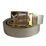 Michael Kors Reversible Saffiano Leather MK Buckle Belt