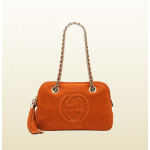Gucci Soho Nubuck Leather Chain Shoulder Bag