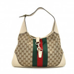 Gucci Beige/Ebony Jackie O Bouvier Large Hobo Bag