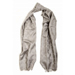 Coach Light Grey Signature Wool Silk Scarf/Wrap