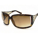 Gucci 2999 Gold Wire Frame Cutout GG Womens Sunglasses