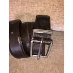 Canali Brown Grain Leather Belt
