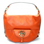 Michael Kors Fulton Leather Large Shoulder Bag Tangerine 