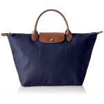 Longchamp Le Pliage Medium Blue and Brown Bag