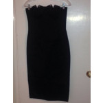 A Black Strapless Corset Dress