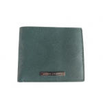 Armani Exchange Mens Green Saffiano Wallet