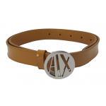 Armani Exchange Brown Leather Belt