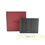 Bally Black Bevye Bi-fold Leather Wallet