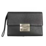 Bally Combination Lock Leather Clutch