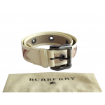 Burberry Nova Check Canvas and Leather Belt