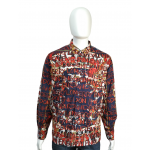 Burberry Casson London Icon and Graffiti Print Red Shirt