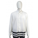 Burberry White and Black Stripe Shirt