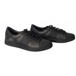 Burberry Ritson Navy Check Leather Low Top Sneaker