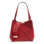 Burberry Canterbury Check Embossed Leather Tote