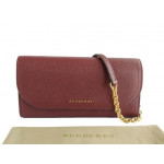 Burberry Soft Grain Leather Henley Wallet on Chain