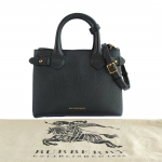 Burberry Banner House Check Small Leather Tote