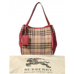 Burberry Check Red Canter Small Horseferry Tote