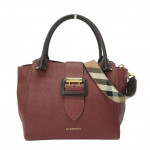 Burberry Grained Leather Medium Buckle Tote