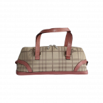Burberry Checked Handbag with Pink Straps