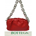 Bottega Veneta Red Leather The Chain Pouch Shoulder Bag