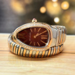 Bvlgari Serpenti Tubogas 35MM Rose Gold And Steel Watch