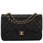 Chanel Black Jumbo Double Flap Caviar Bag