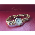 Cartier Vintage Diamond Encrusted 18K Solid Gold Watch
