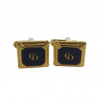 Dior Gold Plated and Black Onyx Cufflink