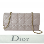 Dior Pink Cannage Lady Dior Rendezvous Wallet On Chain