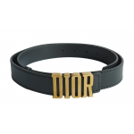Dior D-Fence Black Leather Belt