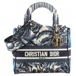 Dior Lady D-Lite Embroidered Medium Canvas Tote