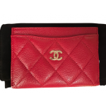 Chanel Caviar Quilted Card Holder Case