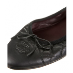  Chanel Black Quilted Ballet Flats