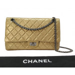 Chanel Quilted Double Flap Classic 2.55 Reissue Light Gold Bag