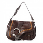 Christian Dior Brown Gaucho Saddle Handbag Bag