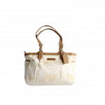 Coach Horse & Carriage Pleated East/West Gallery Tote in Cream | Luxepolis.com