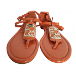 Coach Orange Patent Sandal