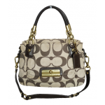 Coach Kristin Double Fabric and Leather Satchel
