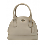 Coach Cora Domed White Leather Satchel