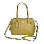 Coach Yellow Perforated Signature Satchel