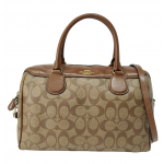 Coach Signature Coated Canvas and Leather Bennett Boston Bag