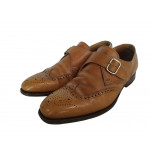 Crockett And Jones Chalfont Monk Strap Wingtip Shoes